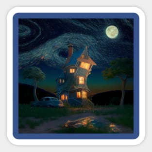 Starry Night Over The Burrow Sticker